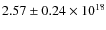 $2.57 \pm 0.24\times10^{18}$