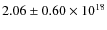 $2.06 \pm 0.60\times10^{18}$