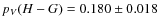$p_V(H-G) = 0.180 \pm 0.018$