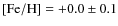 ${\rm [Fe/H]}=+0.0\pm 0.1$