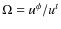 $\Omega=u^\phi /u^t$