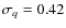 $\sigma_{q}=0.42$