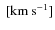 $~ [{\rm km~s^{-1}}]$