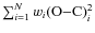 $\sum_{i=1}^{N} w_{i}({\rm O{-}C})_{i}^2$