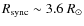 $R_{\rm sync} \sim 3.6~R_{\odot}$