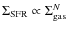 $\Sigma_{\rm SFR}\propto\Sigma^N_{\rm gas}$