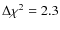 $\Delta \chi^2 = 2.3$