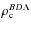 $\rho_{\rm c}^{BD\Lambda}$