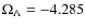 $\Omega_{\Lambda}=-4.285$