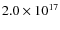 $2.0\times10^{17}$