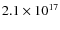 $2.1\times 10^{17}$