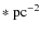 $*~\rm pc^{-2}$