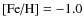 $\mbox{[Fe/H]}={-1.0}$