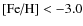 $\mbox{[Fe/H]}<{-3.0}$
