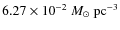 $6.27\times10^{-2}~M_{\odot}~{\rm pc^{-3}}$