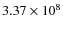 $3.37\times10^{8}$