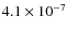 $4.1\times10^{-7}$