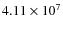 $4.11\times10^{7}$