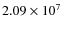 $2.09\times10^{7}$