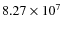 $8.27\times10^{7}$