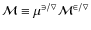 $\cal{M}\equiv\mu^{3/5}M^{2/5}$