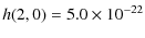 $\displaystyle h(2,0) = 5.0\times10^{-22}$