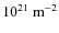 $10^{21}~{\rm m}^{-2}$