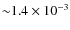${\sim}1.4\times10^{-3}$