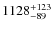 $\rm 1128_{-89}^{+123}$
