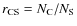 $r_{\rm CS}=N_{\rm C}/N_{\rm S}$