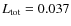 $L_{\rm {tot}} =0.037$