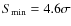 $S_{\rm min} = 4.6\sigma$