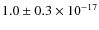 $1.0\pm0.3\times 10^{-17}$