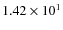 $1.42 \times 10^1$