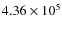 $4.36 \times 10^5$