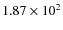 $1.87 \times 10^2$