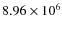 $8.96 \times 10^6$