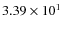 $3.39 \times 10^1$