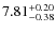 $\rm 7.81^{+0.20}_{-0.38}$