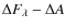 $\Delta F_{\lambda}-\Delta A$