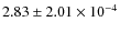 $2.83\pm 2.01\times10^{-4}$