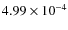 $4.99\times 10^{-4}$