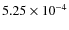 $5.25\times10^{-4}$