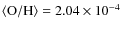 $\langle{\rm O/H}\rangle=2.04\times 10^{-4}$