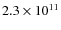 $2.3\times10^{11}$