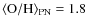 $\rm\langle O/H\rangle_{PN}=1.8$