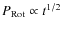$P_{\rm Rot} \propto t^{1/2}$