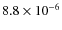 $8.8\times10^{-6}$