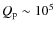 $Q_{\rm p} \sim 10^5$