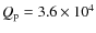 $Q_{\rm p} =
3.6 \times10^4$